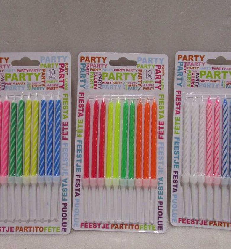 PARTY CANDLES 10PCS 3ASS image