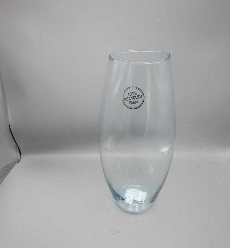 Vase glass recycled 17xh37cm image