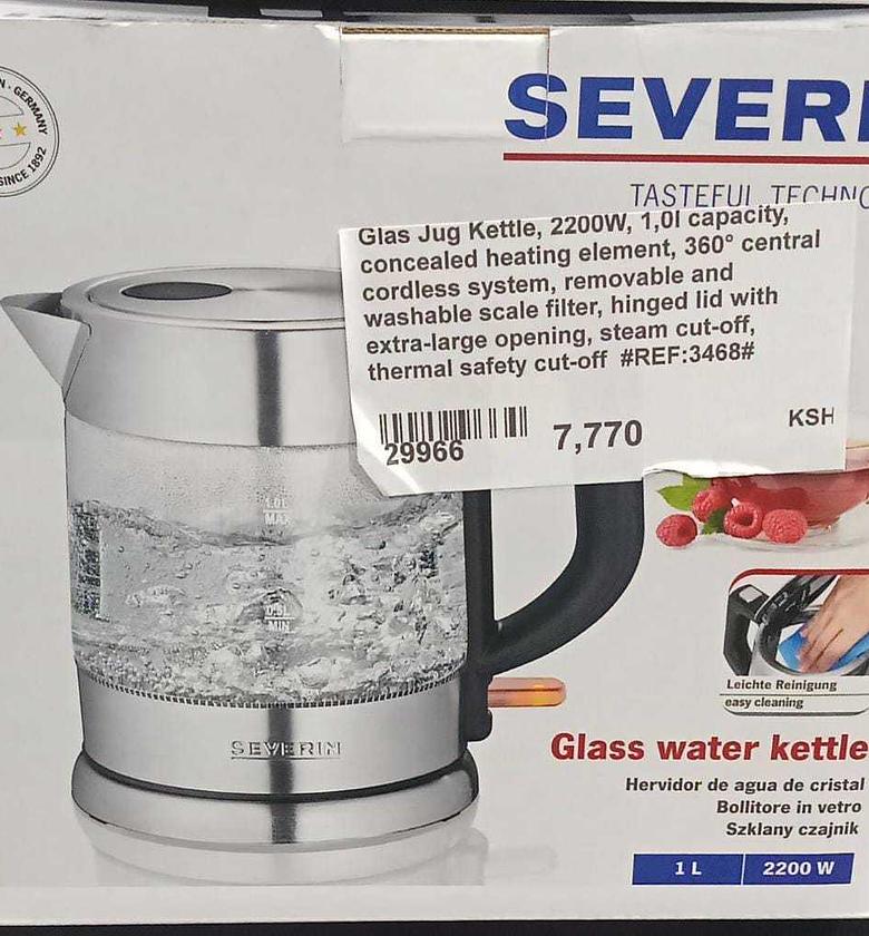 Glas jug kettle, 2200w, 1,0l image