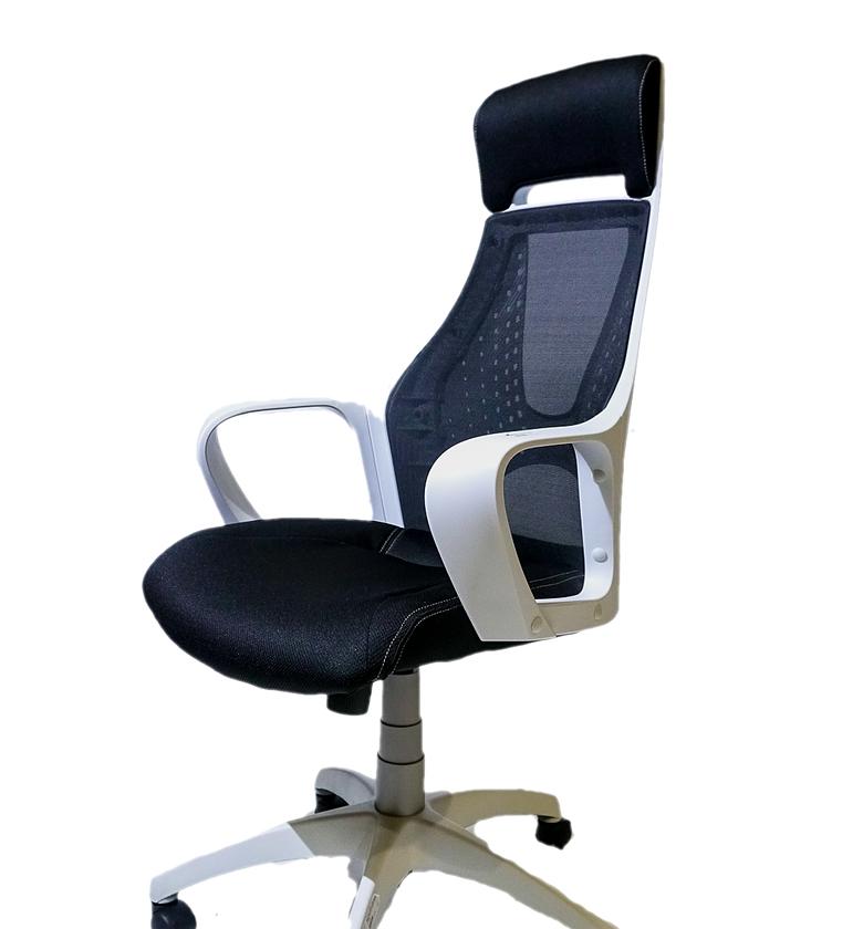 High back office chair white frame image