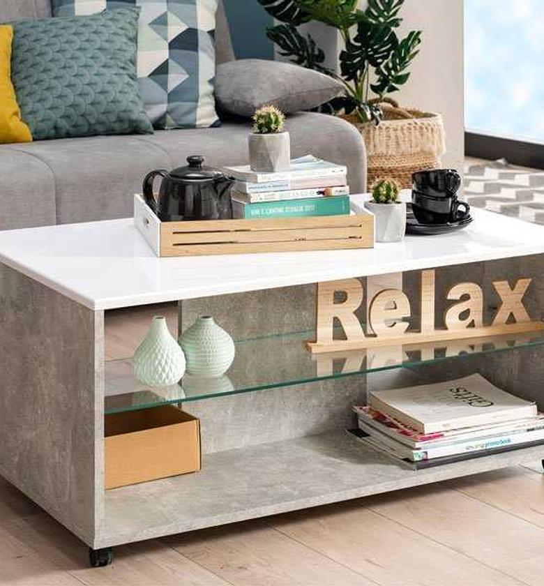 Coffee table melamine grey, image