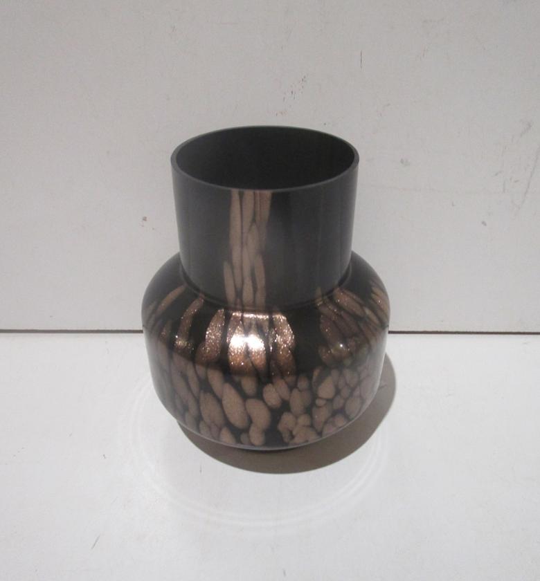 Vase black +-gold h20cm #ref:sh21906# image