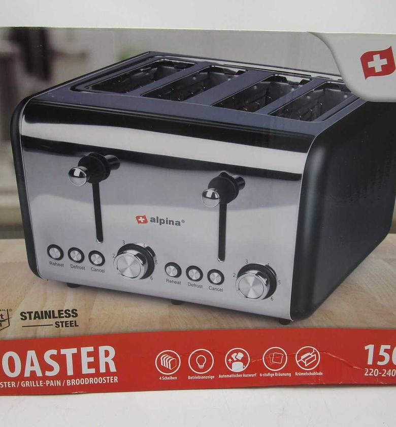 Toaster 4 slices 230v 1500w image