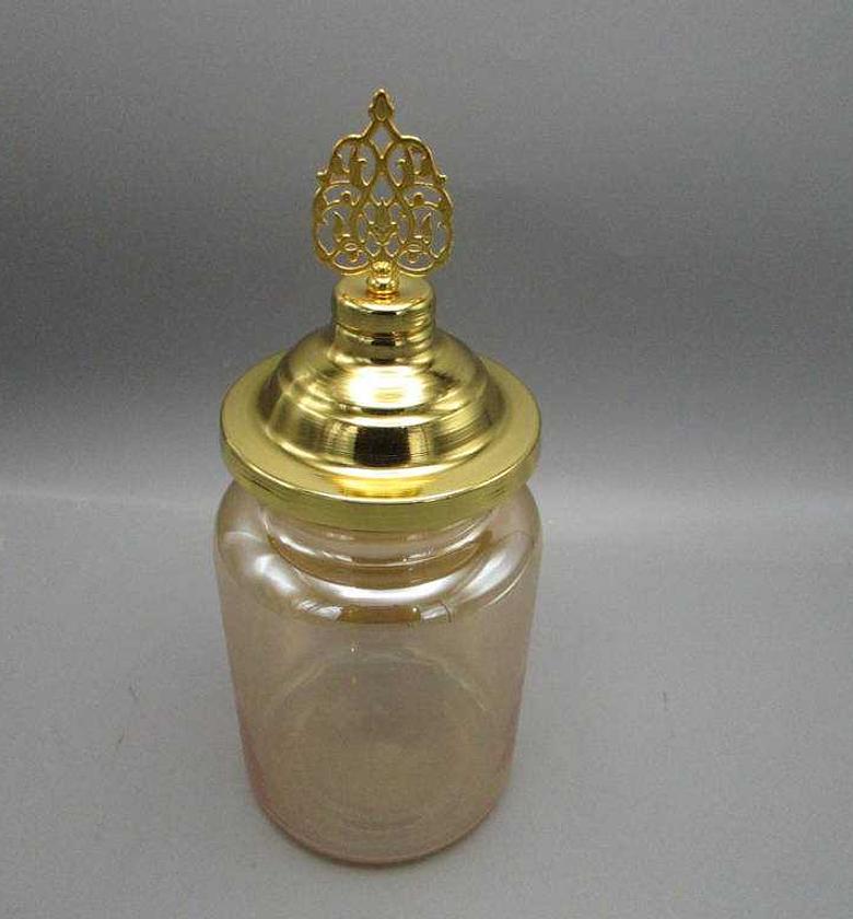 GOLDEN SMOKED GLASS JAR W image