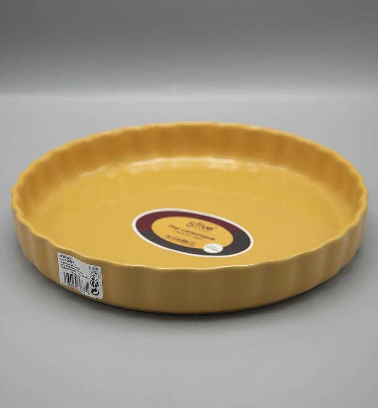 CERAMIC PIE DISH 28 YELLO image