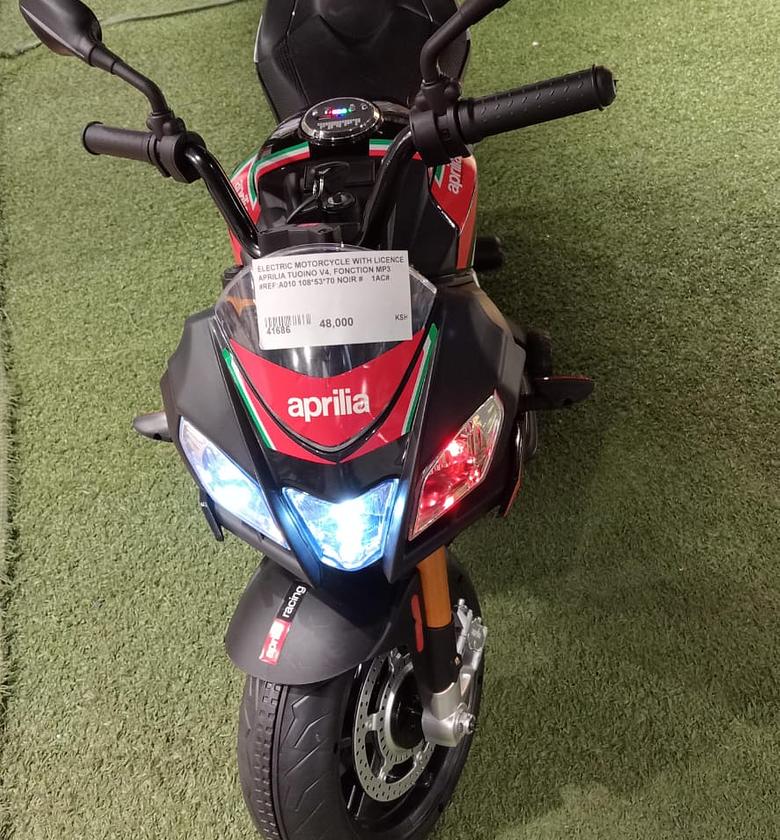 Electric motorcycle with licence image