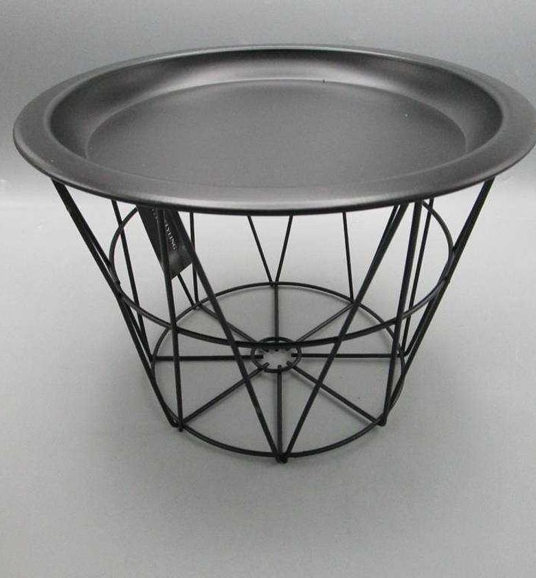 Side table basket metal wire image