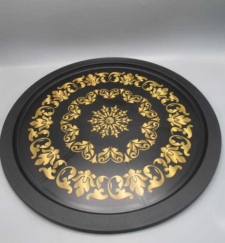 ROUND TRAY / BLACK BROWN image