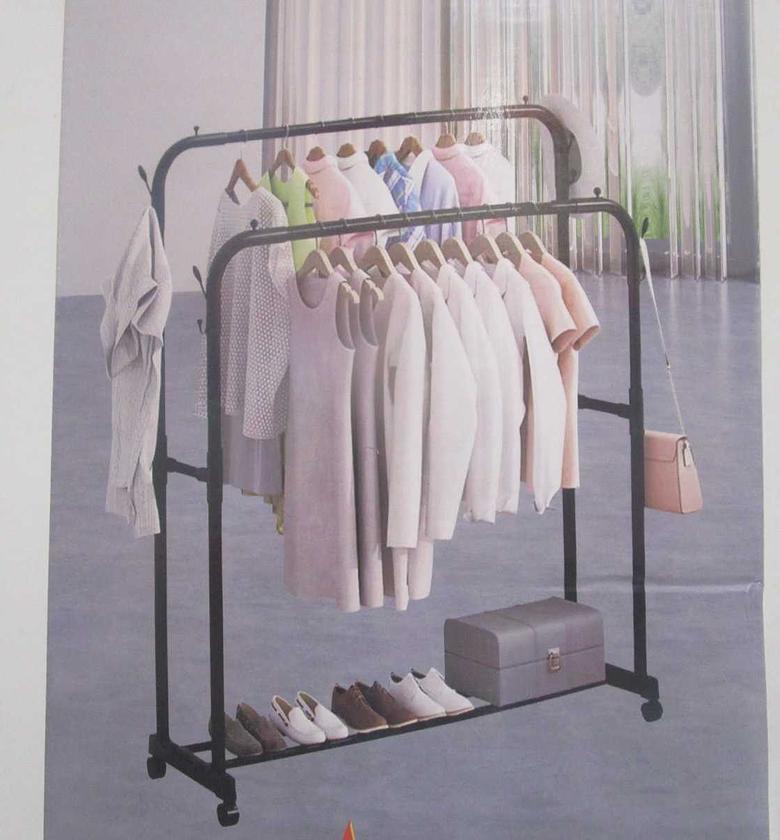 Mutifunctional drying rack doublepole-iron image