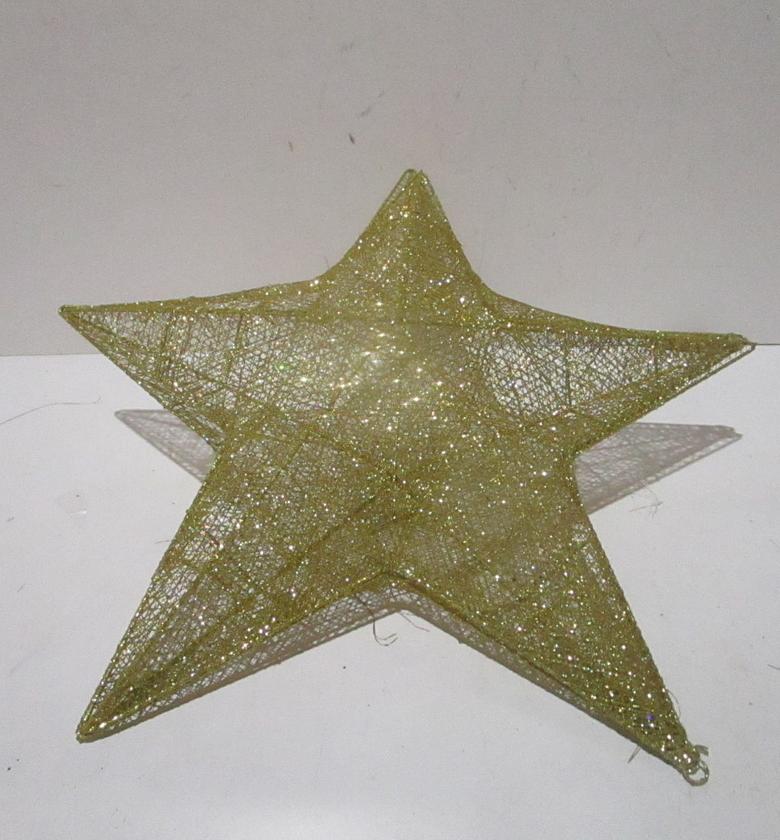 Xmas deco-star metal gold image