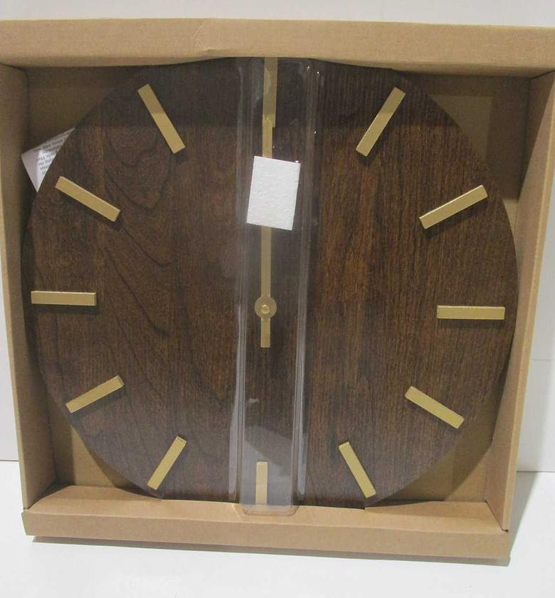 Wallclock mdf wood clr 40cm image