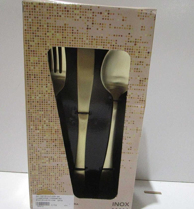 Cutlery set 18pcs ss champagne image