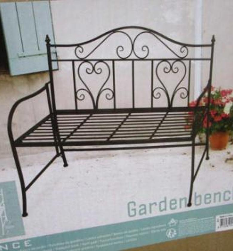 Bench bistro garden metal image