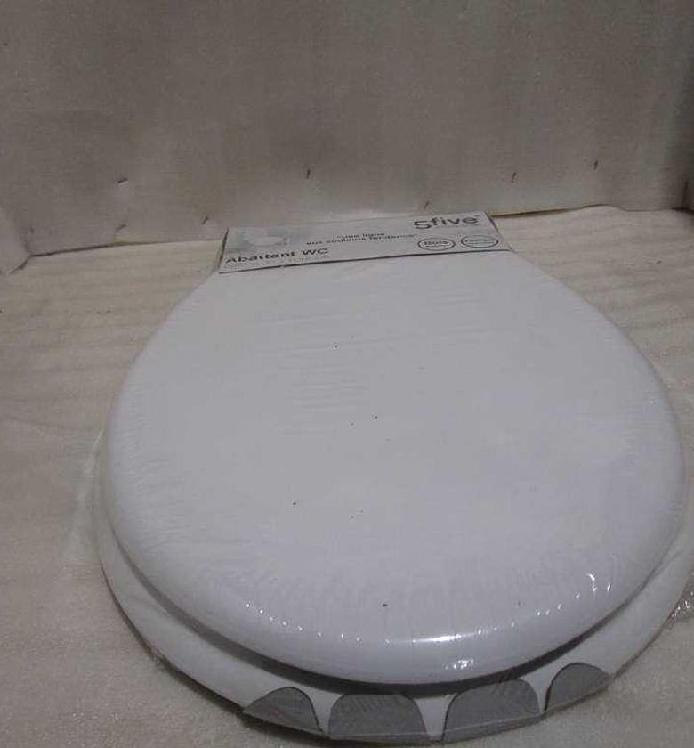 Toilet seat wood 18' white image