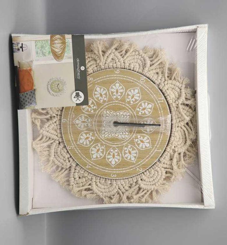 CLOCK HORLOGE MACRAME D38 image