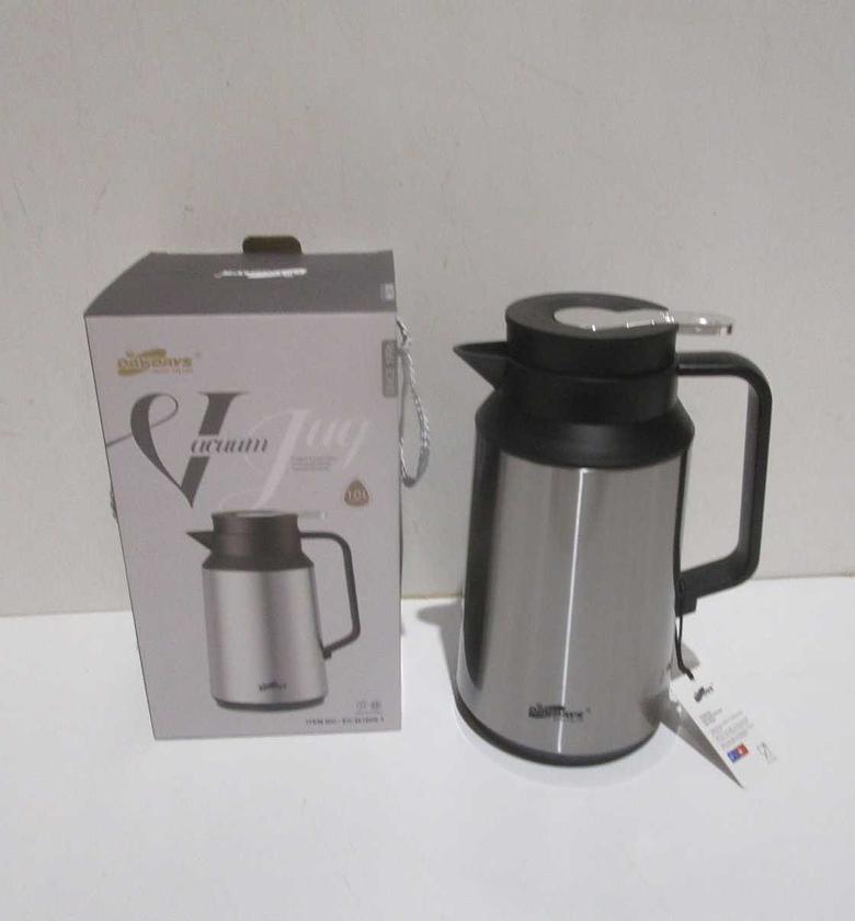 Vaccuum flask stainless steel+white image