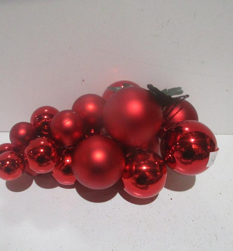 Xmas deco-grape pine needle+bowknot image