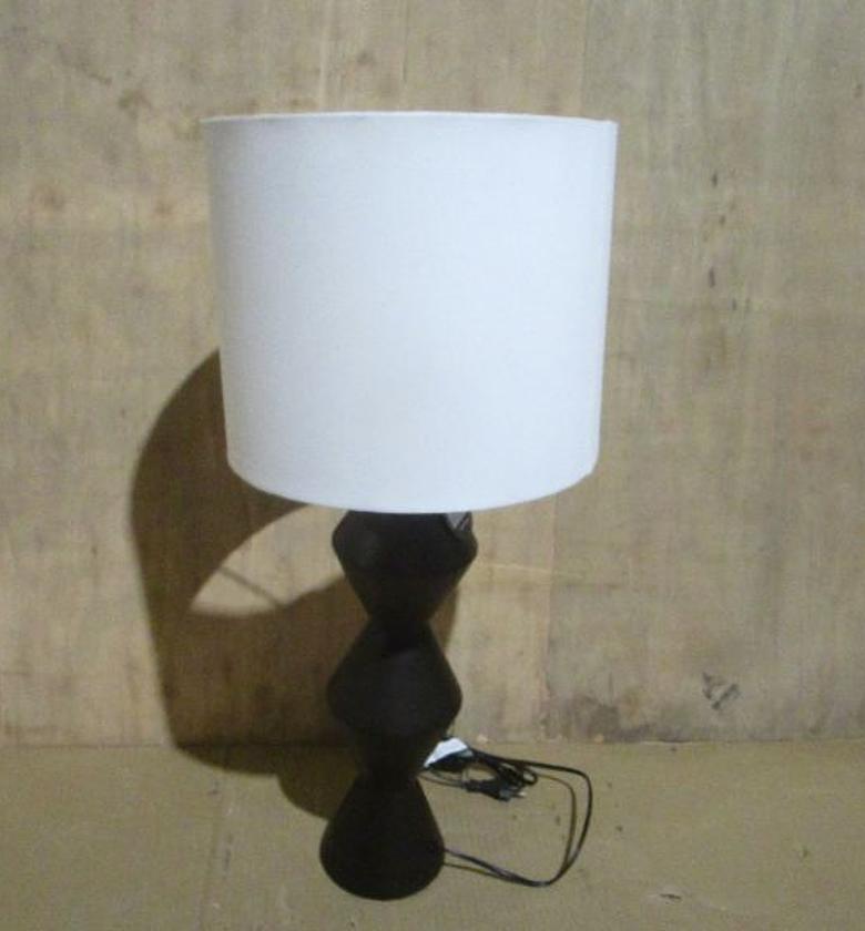 Table lamp wood with white image