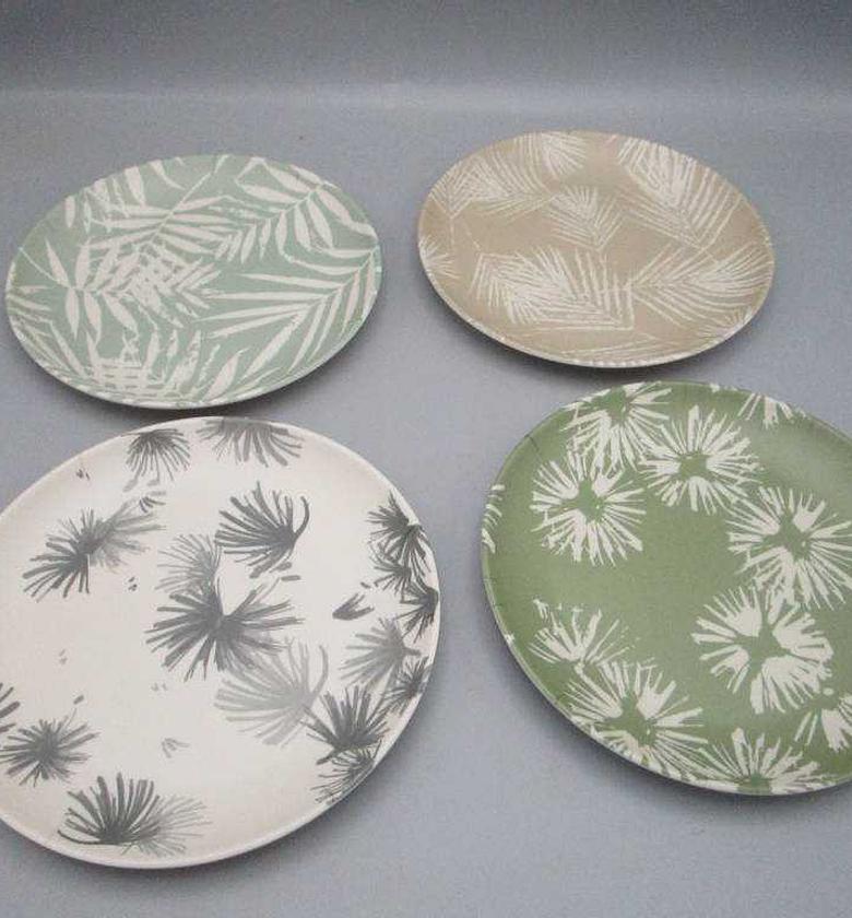 Plate flat melamine 20cm 4ass image