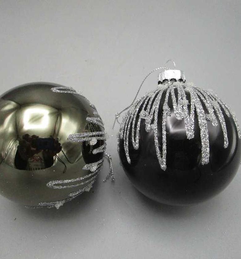 Christmas ball 80mm silve image