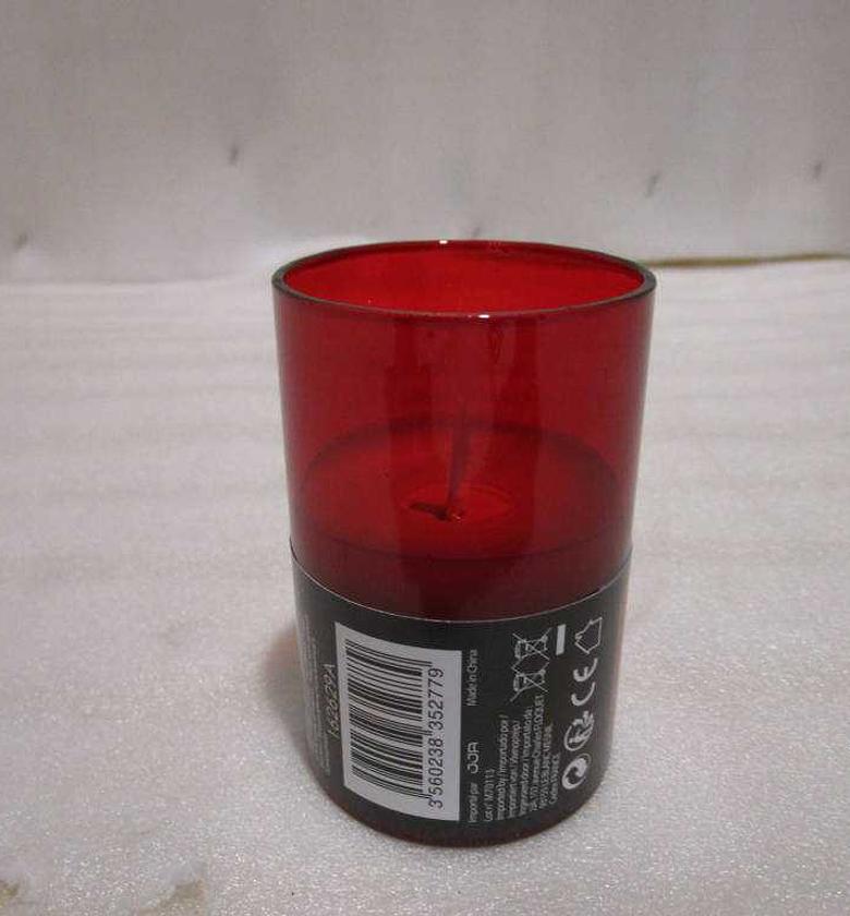 LED WAX CANDLE RED 5X7,5C image