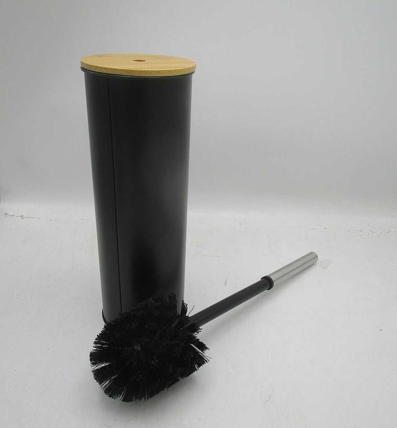 Toilet brush metal bamboo image