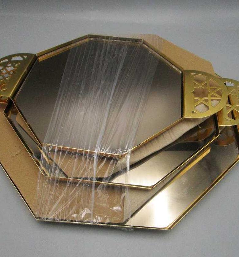 SET OF 3 HEXAGON TRAYS G/ image