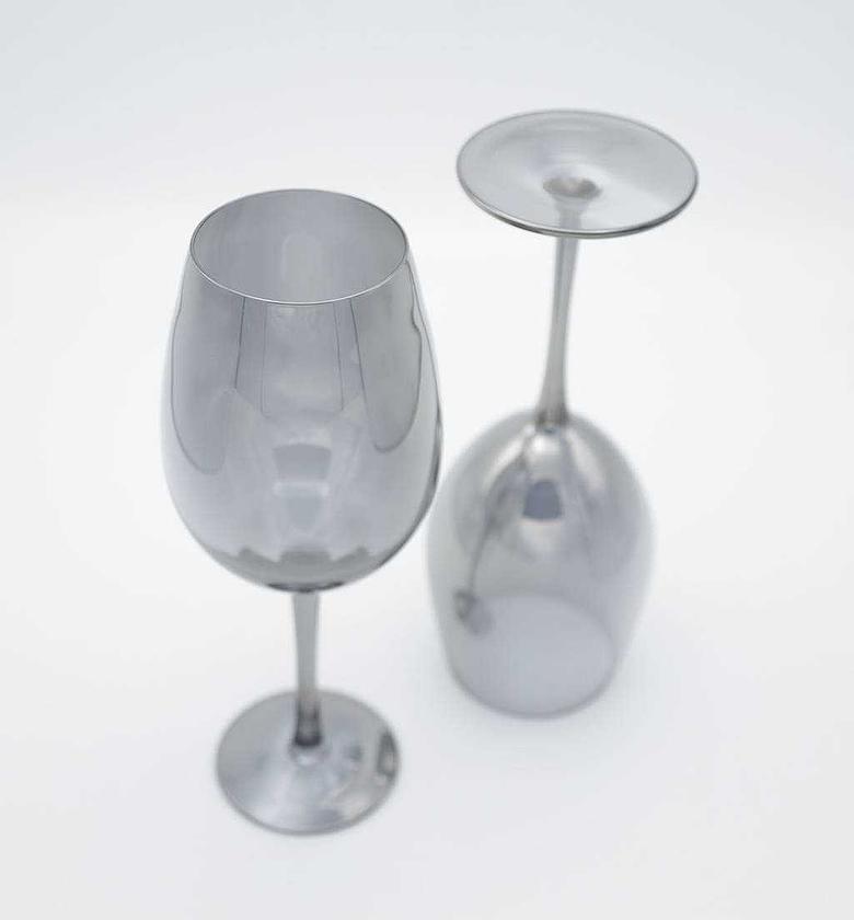 Glass wine cup smoke 450ml image