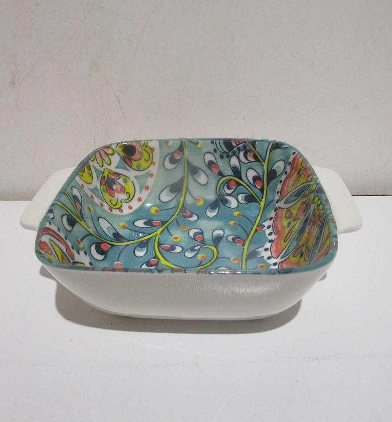 Square bowl 6" with ears image