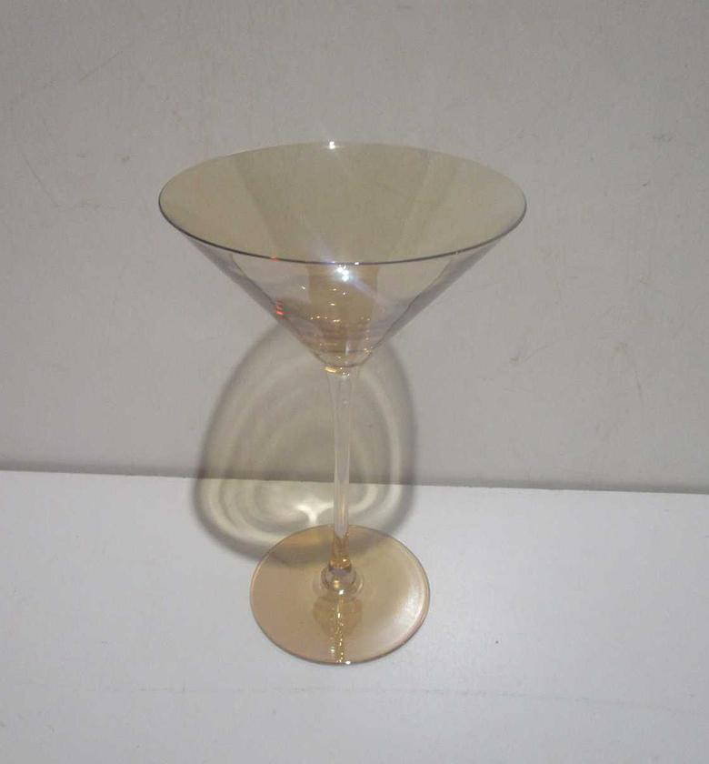 Glass cup martini gold 300ml image