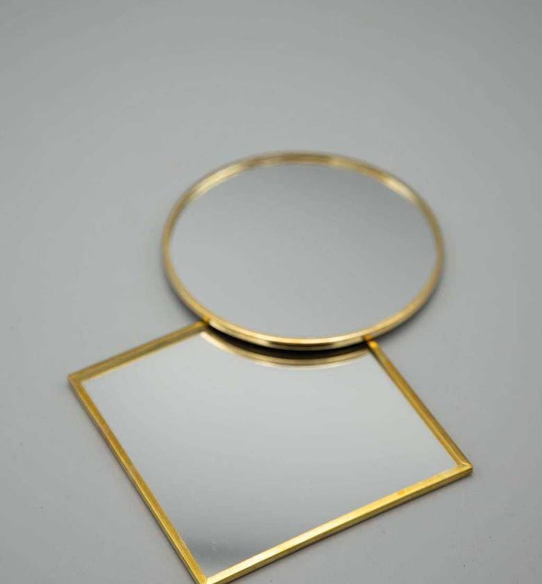 MIRROR PLATE 10CM GOLD 2A image