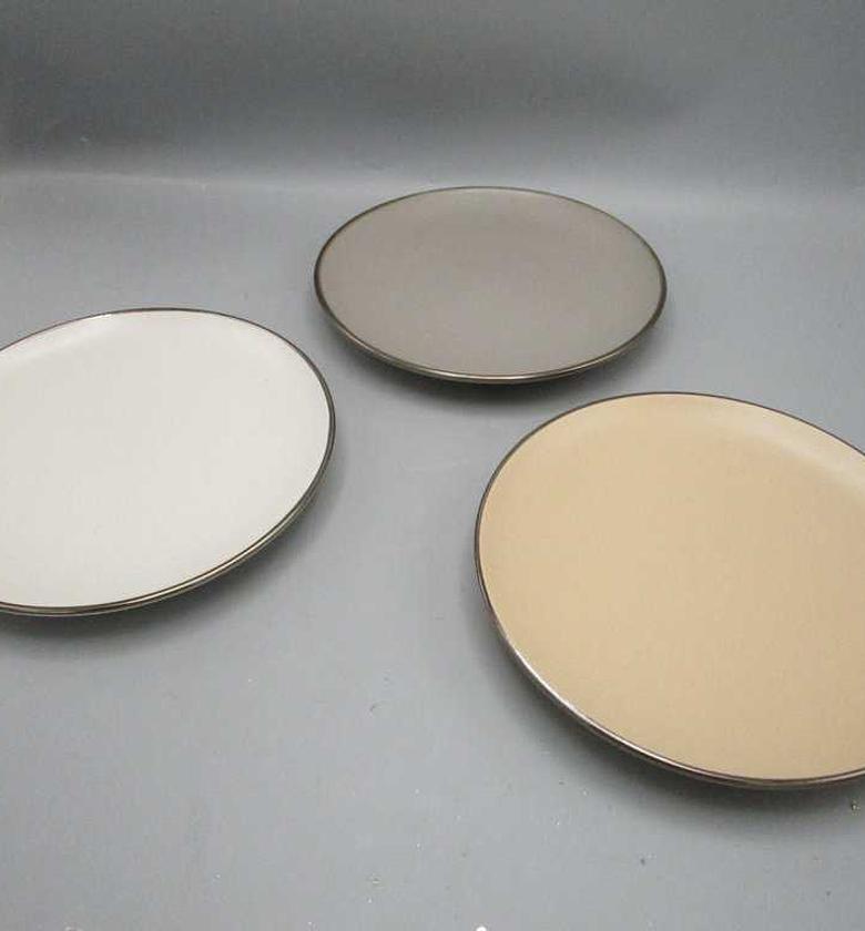 Plate stoneware 3ass clr  image