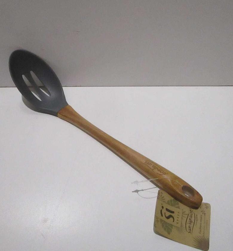 Slotted spoon 32x6.4cm green image