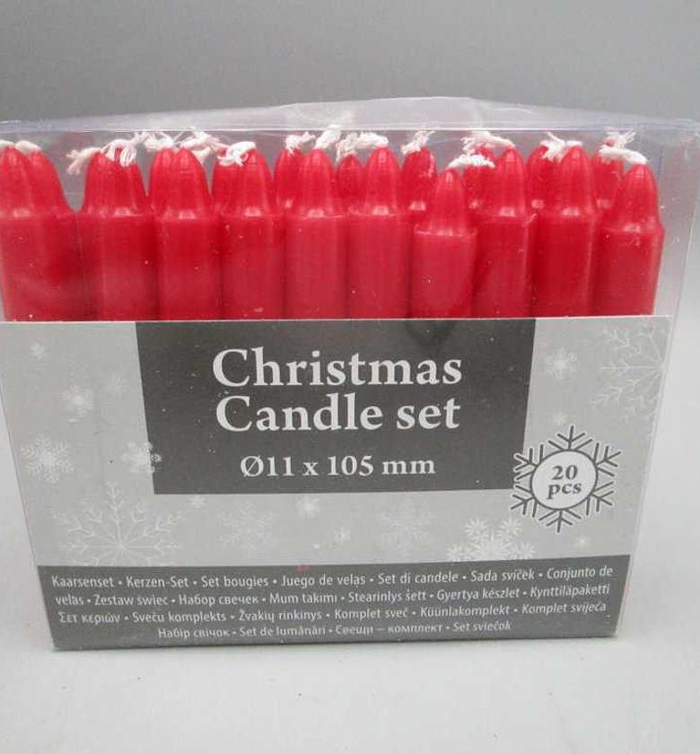 Candle set 20pcs red  #re image