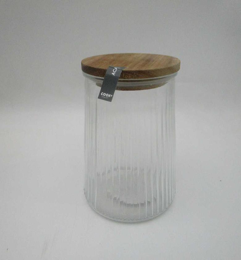 Jar glass top acacia 95cl image