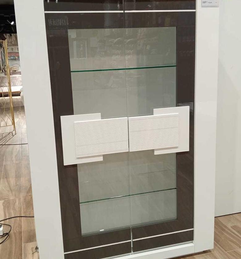 Glass cabinet 2 door with image