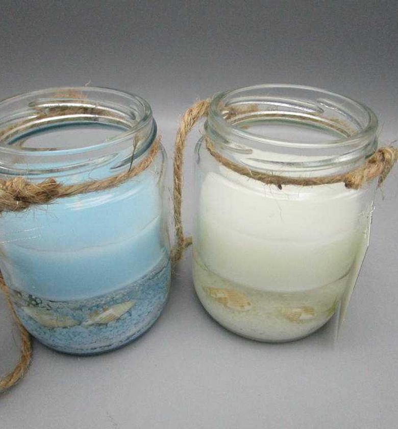 CANDLE IN GLASS JAR JUTE image