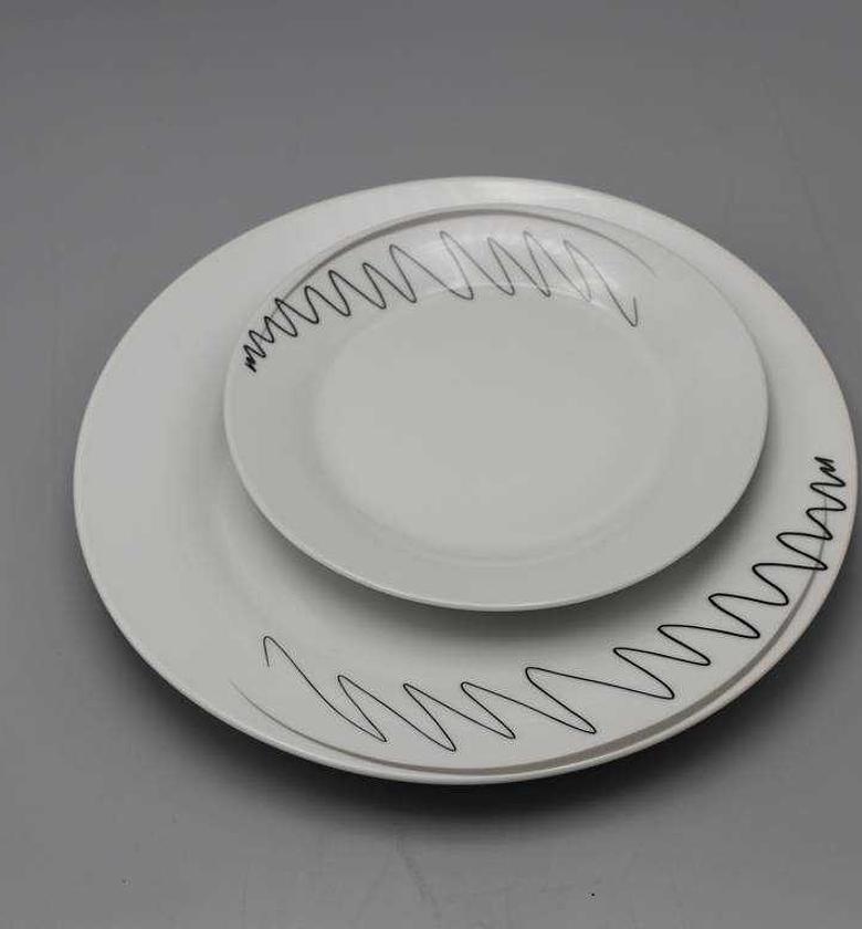 Dinner set plate 18p sket image