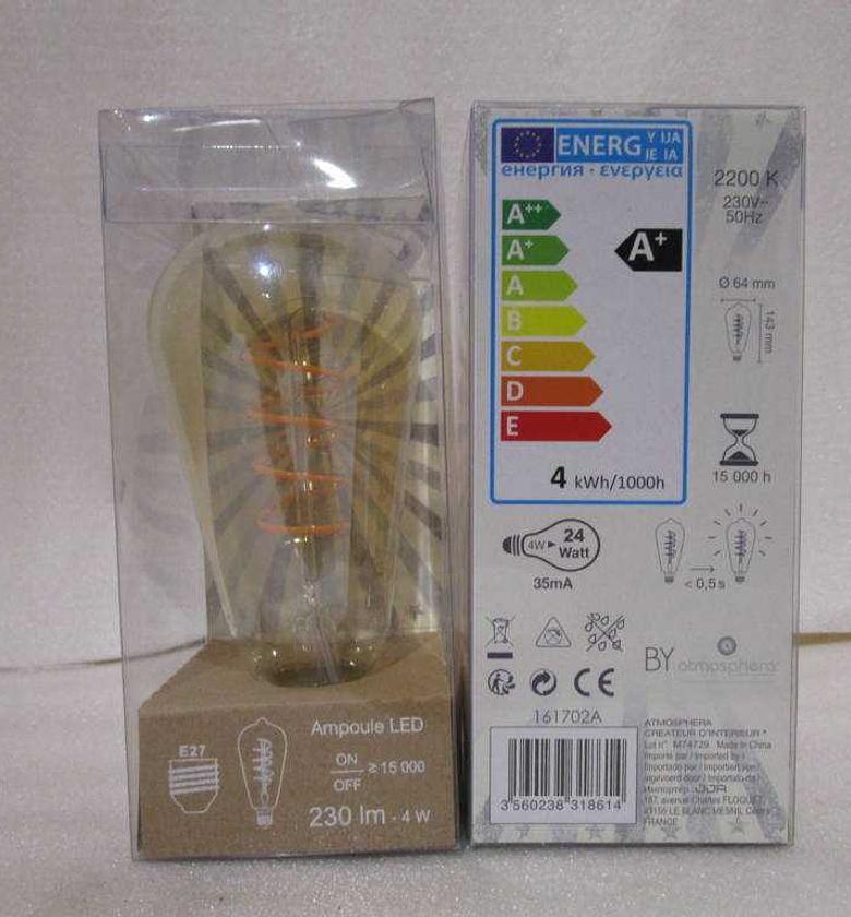 Amber led bulb st64 2w image