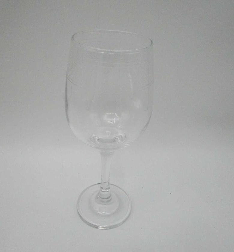 Water glass, etching on the image