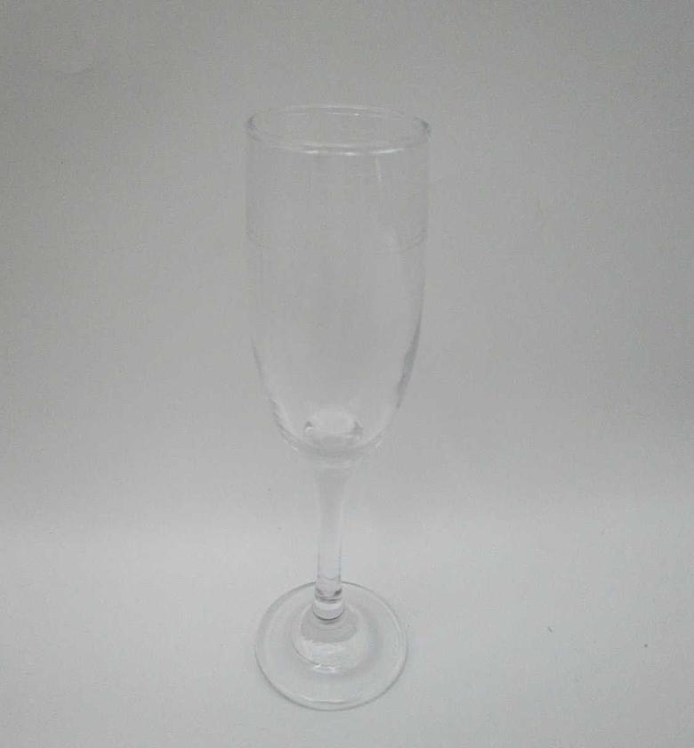 Champagne glass, etching on image