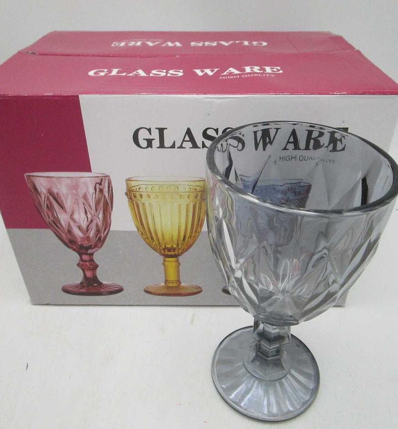 Glass cups grey 300ml 9x17 image