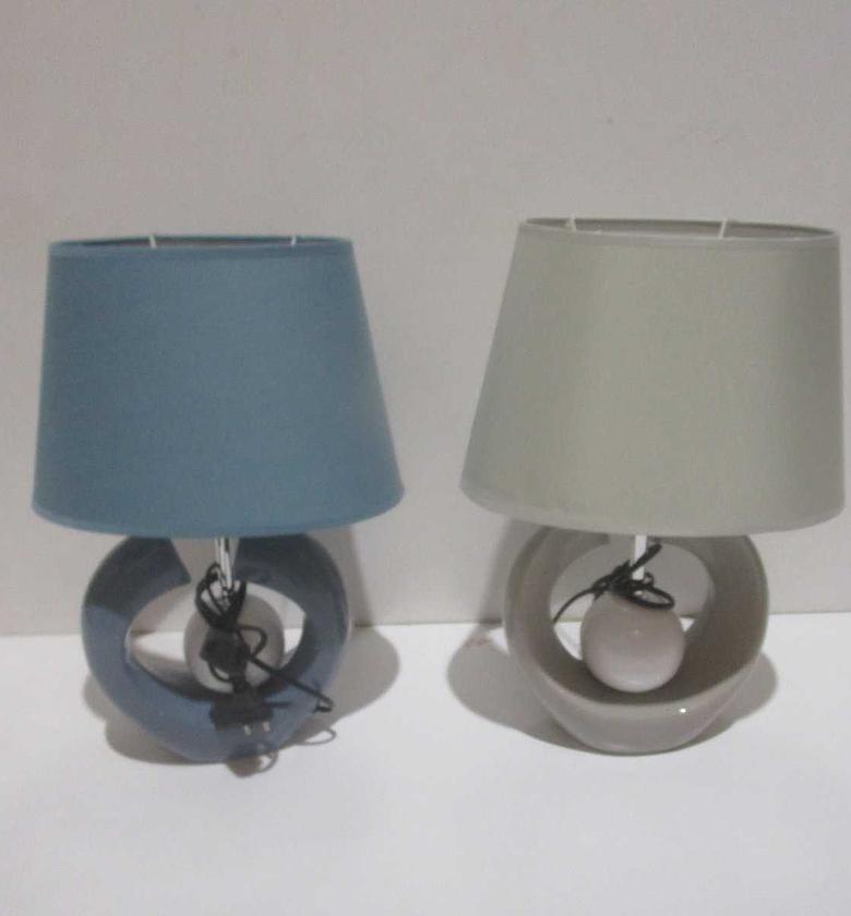 Table lamp with shade ceramic image