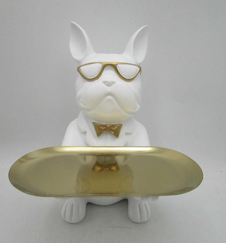 Sculpture deco bulldog wh image