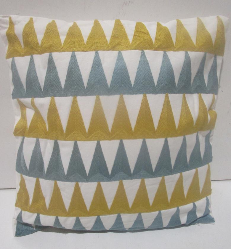 Cushion green and brown triangle image