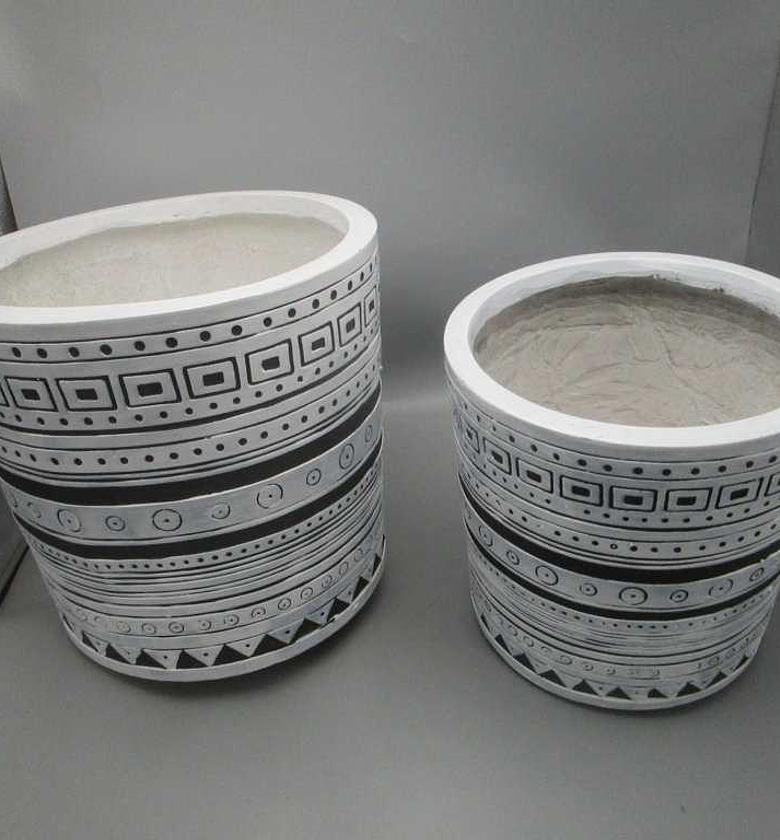 Flower pot set of 2 w woo image