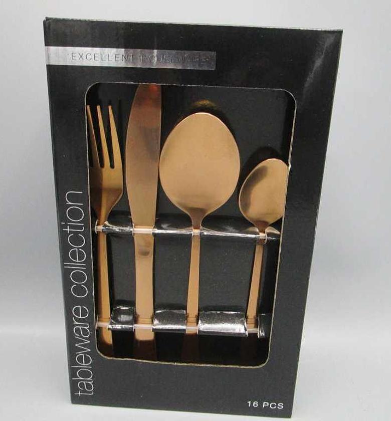 Cutlery set 16pcs copper clr image