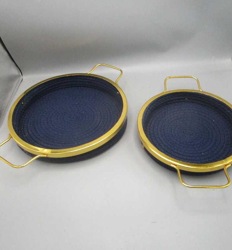 TRAY SET OF 2 BLACK 25*25 image