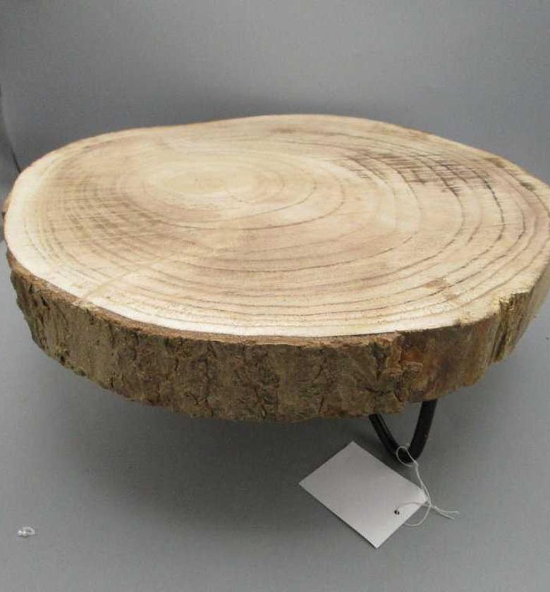 Table wooden round 40cm   image