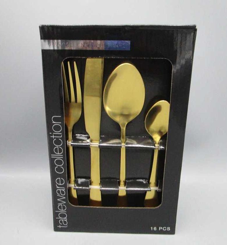 Cutlery set 16pcs gold #ref:cc4100730# image